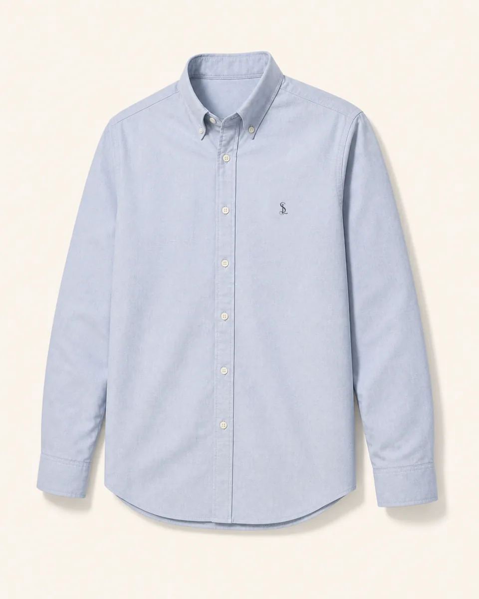 Pale-Blue Dress Shirt, three quarter catalog