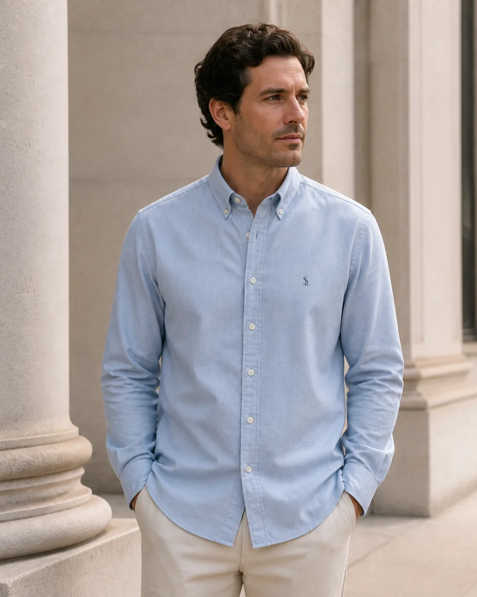 Pale-Blue Dress Shirt, lifestyle campaign