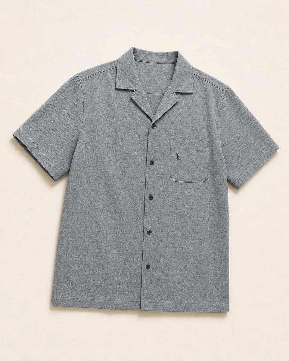 Camp-Collar Shirt, three quarter catalog