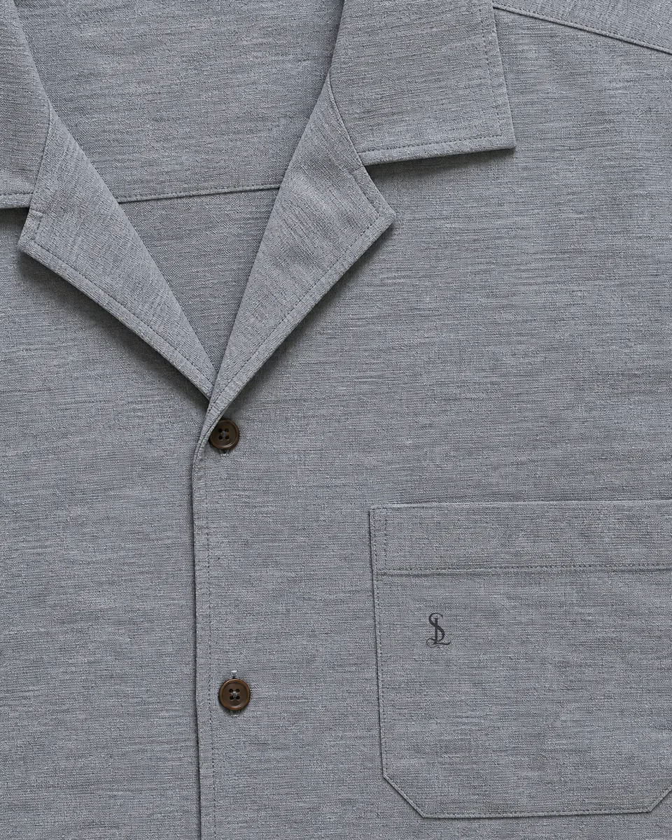 Camp-Collar Shirt, detail collar pocket monogram