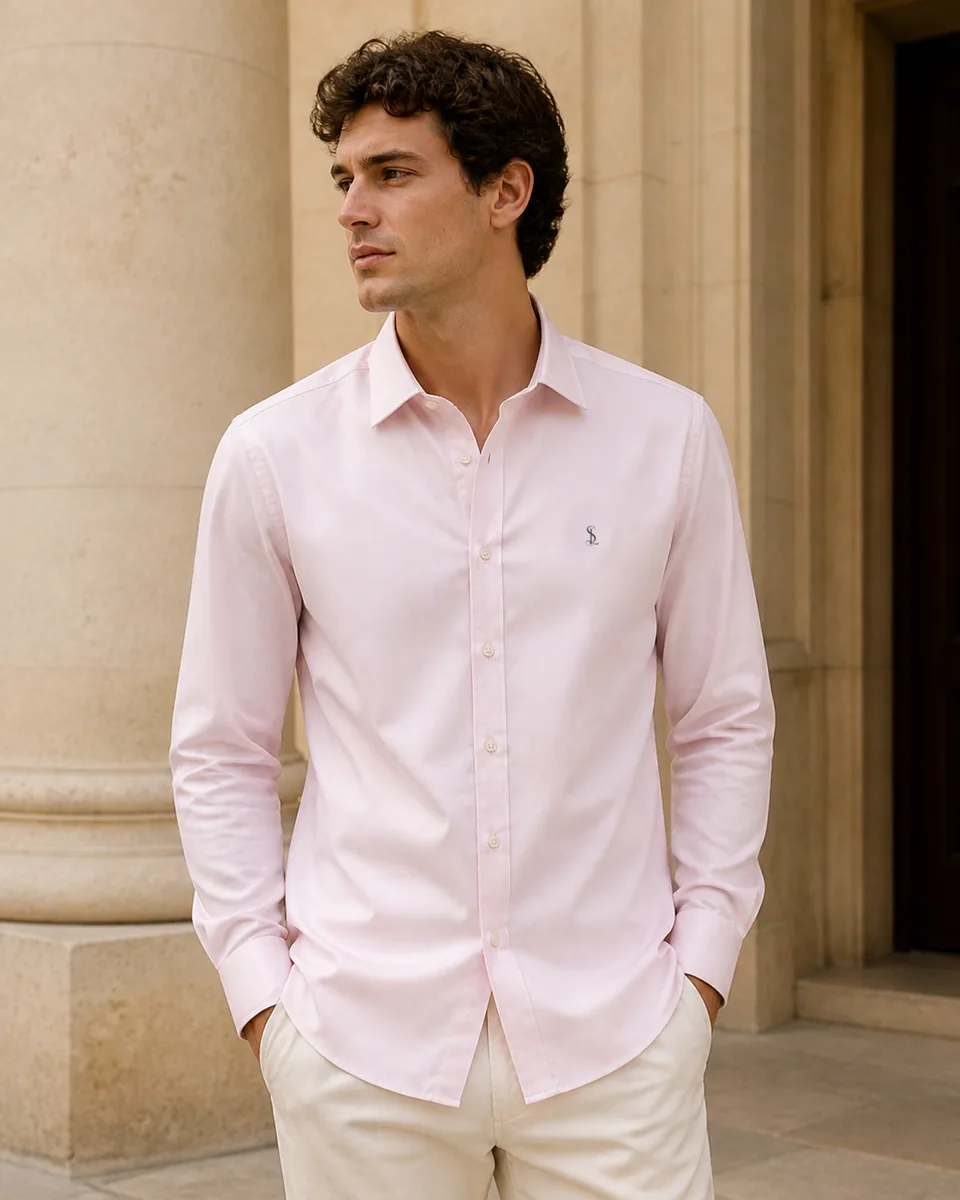 Pale-Pink Dress Shirt, lifestyle campaign