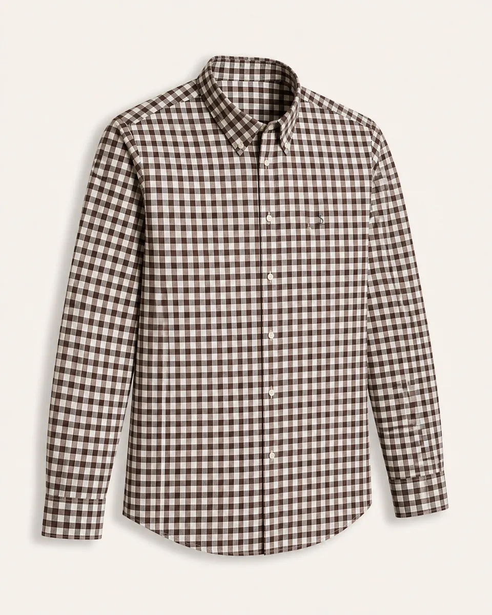 Gingham Shirt, three quarter catalog