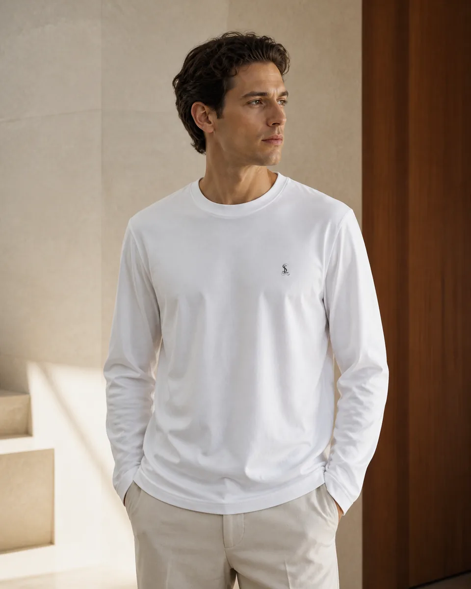 Snow White Long-Sleeve Crewneck Tee, Lifestyle Campaign