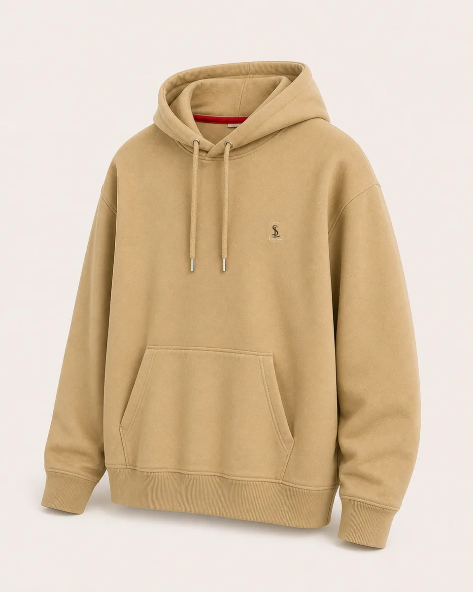 Warm Beige Hoodie, Three Quarter Catalog