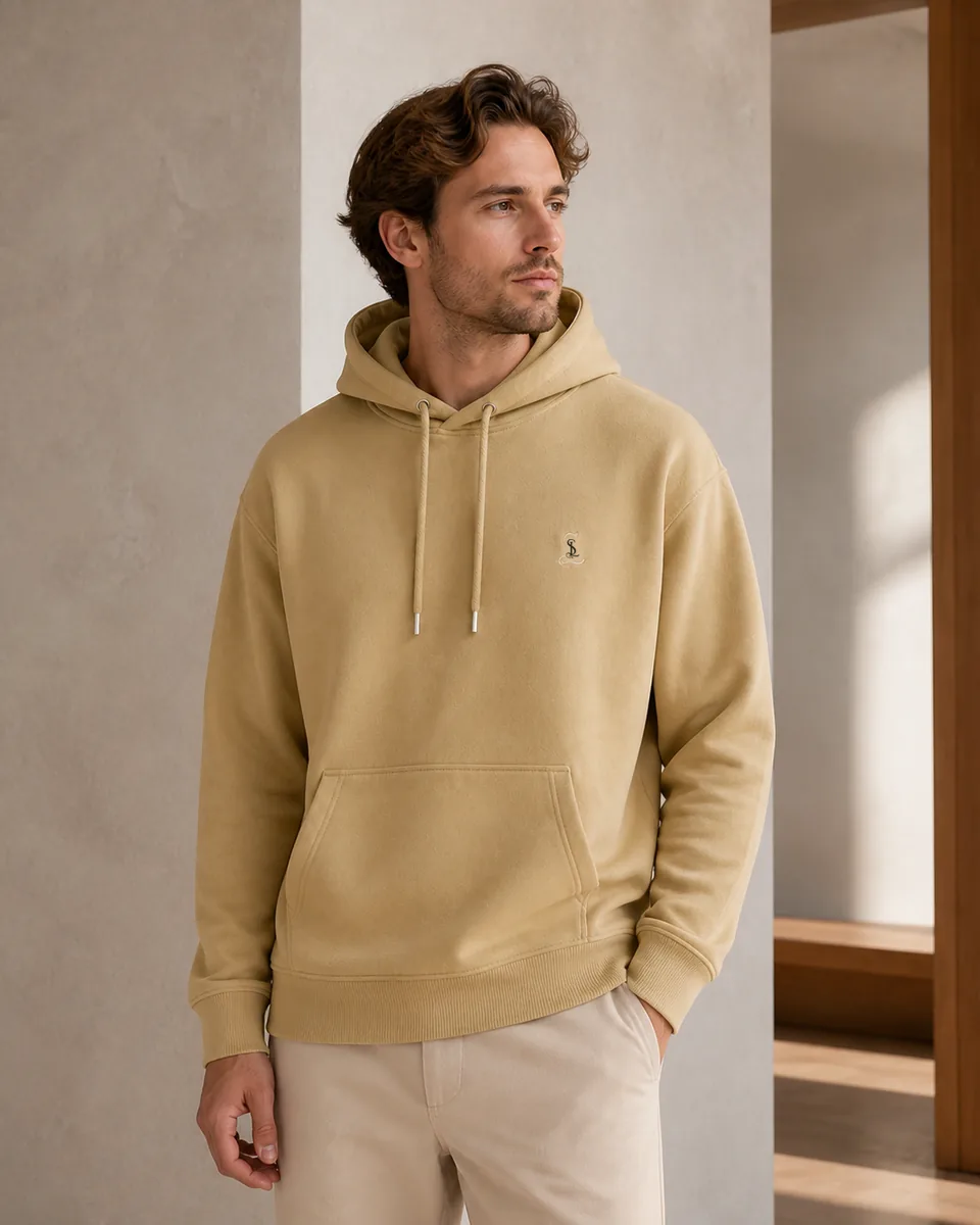 Warm Beige Hoodie, Lifestyle Campaign