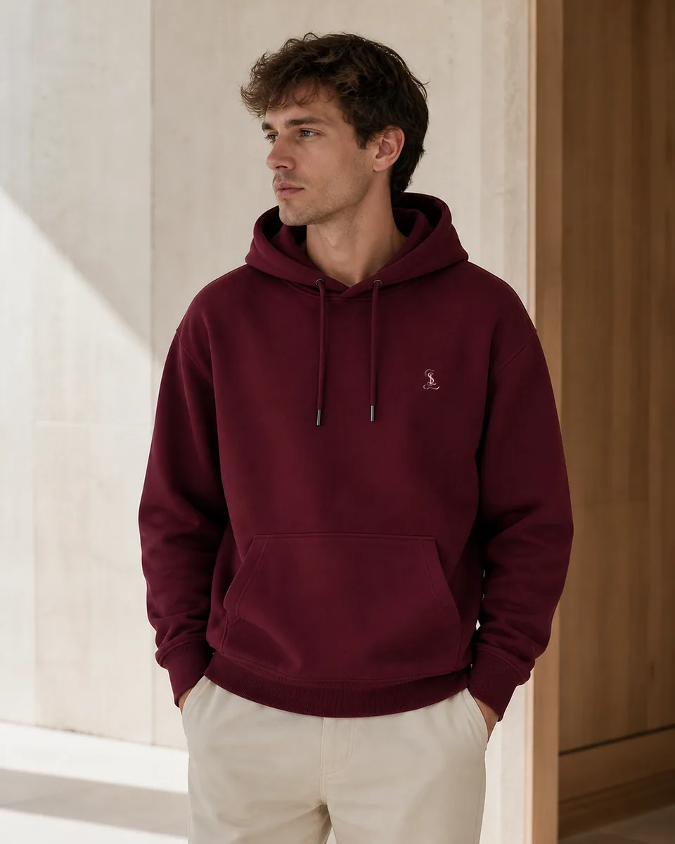 Burgundy Hoodie, Lifestyle Campaign