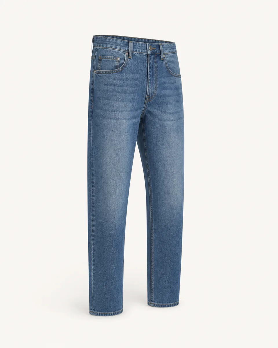 Light-Blue 5 PKT Denim Long Pant, Front Three Quarter Catalog