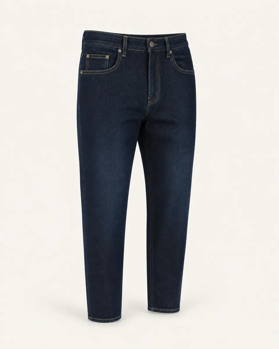 Dark-Blue 5 PKT Denim Long Pant, Front Three Quarter Catalog