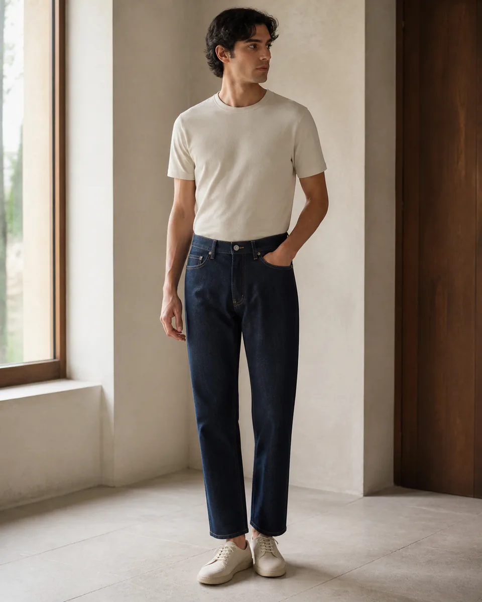 Dark-Blue 5 PKT Denim Long Pant, Lifestyle Campaign