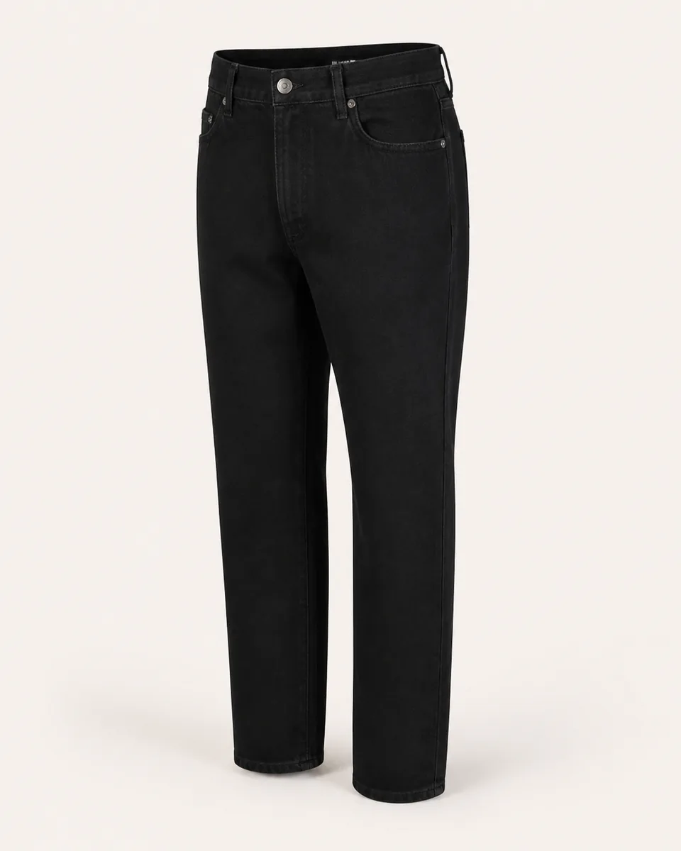 Black 5 PKT Denim Long Pant, Front Three Quarter Catalog