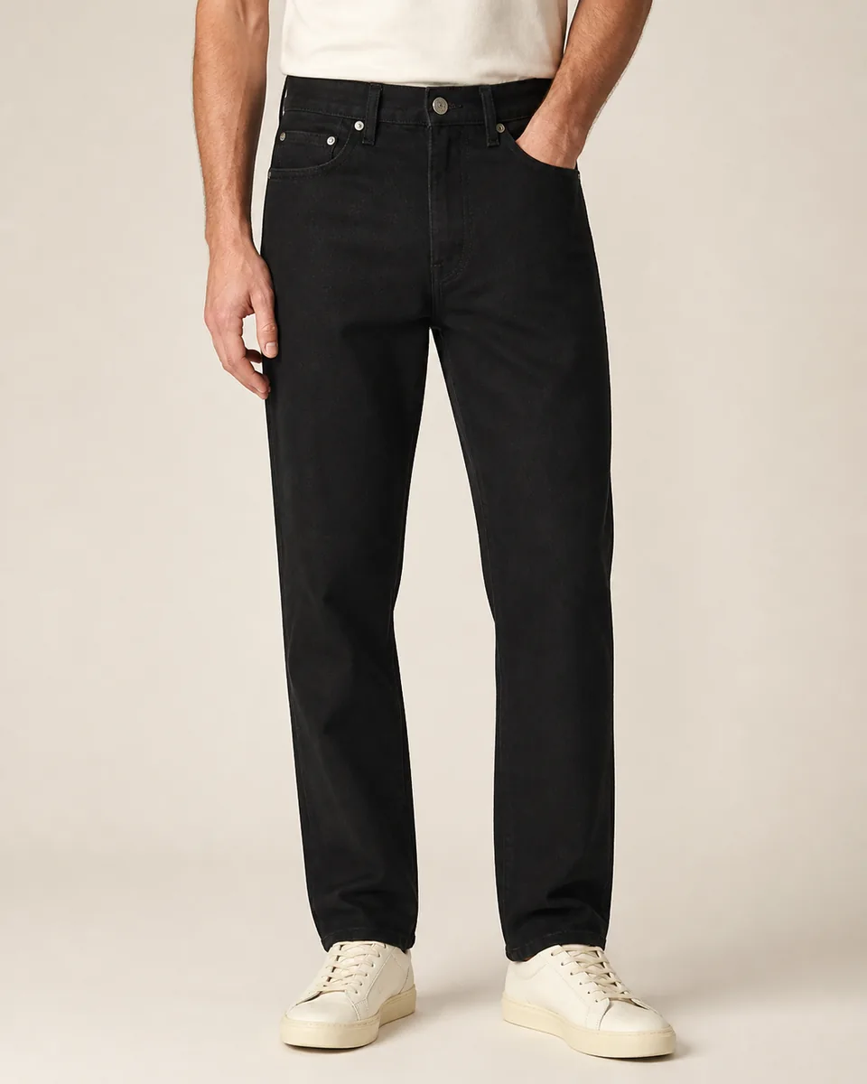 Black 5 PKT Denim Long Pant, On Model Studio
