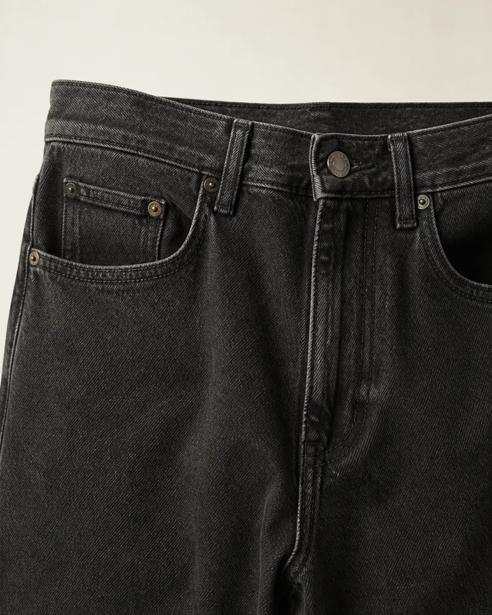 Gray 5 PKT Denim Long Pant, Detail Waist Pocket Wash