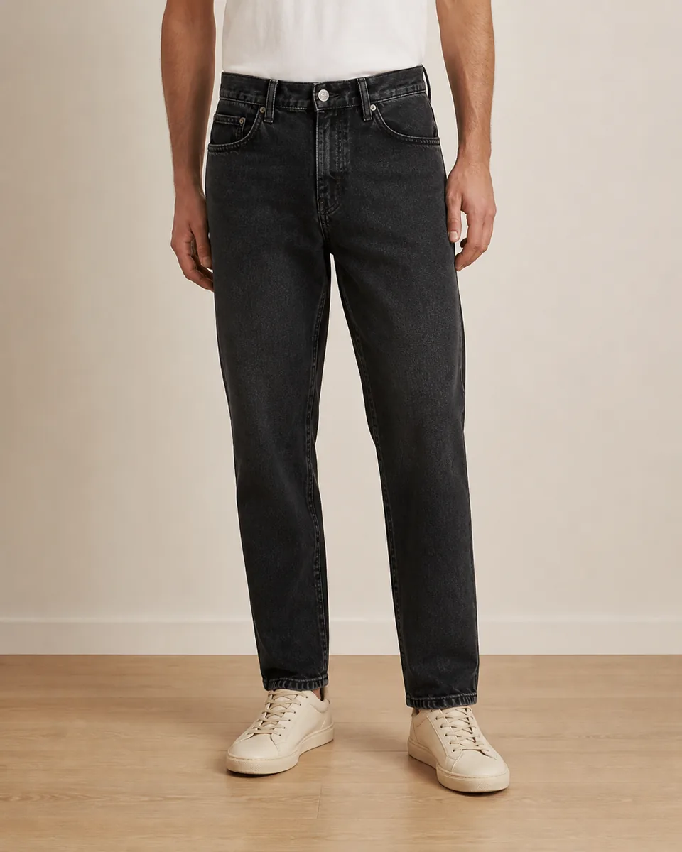 Gray 5 PKT Denim Long Pant, On Model Studio