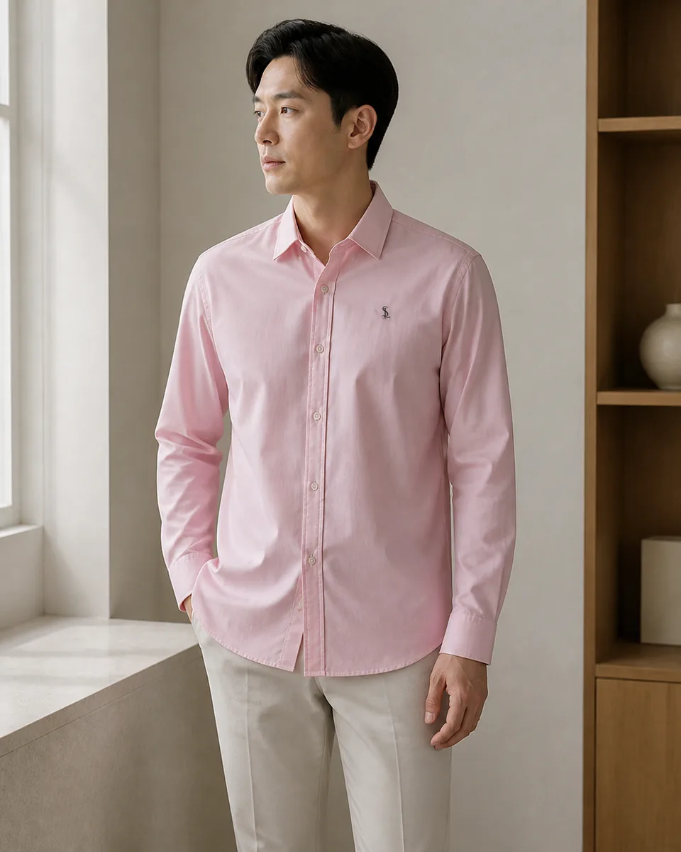 Pink Long-Sleeve Shirt, Lifestyle Campaign