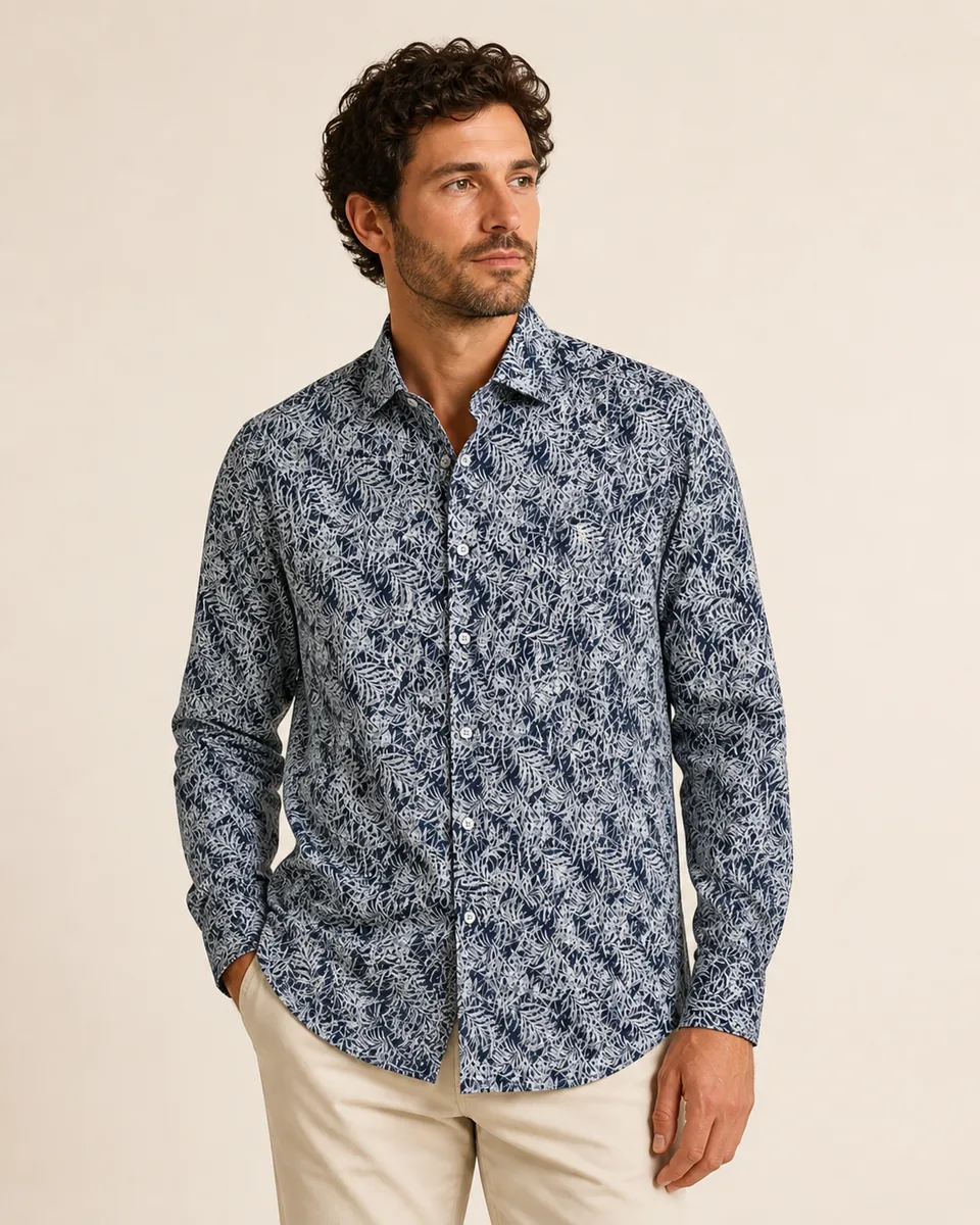 Botanical Shirt, on model studio