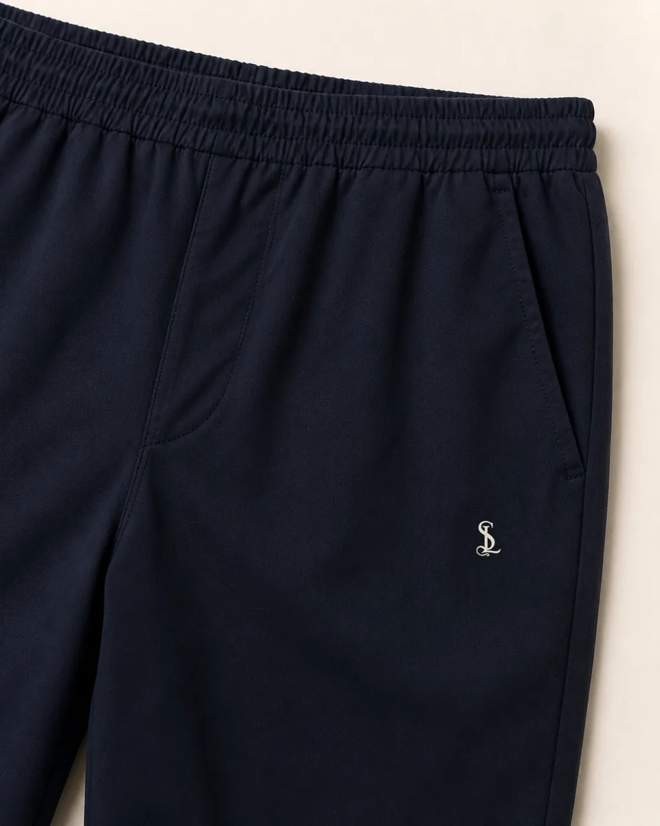 Navy Jogger, front detail