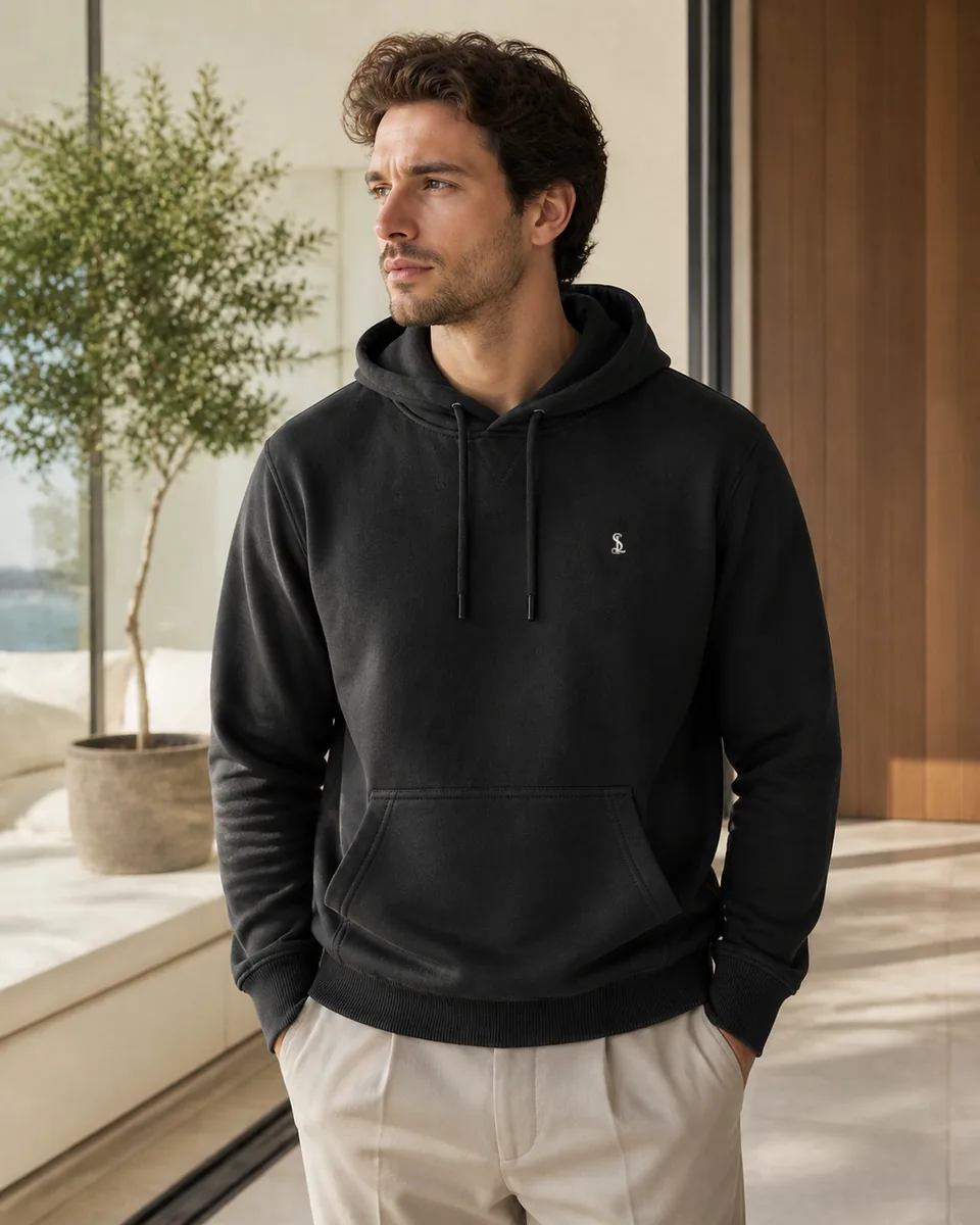Charcoal Pullover Hoodie, lifestyle campaign