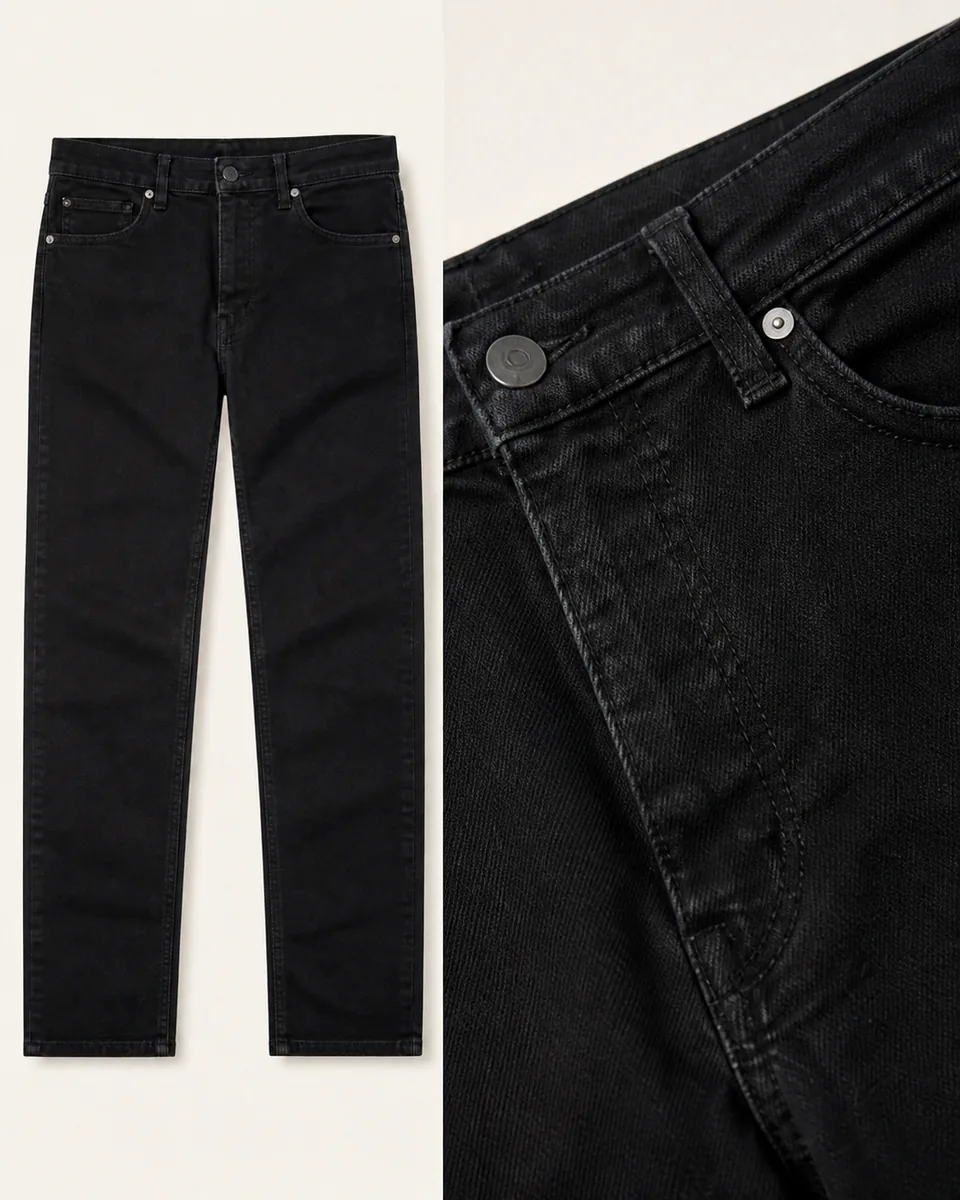 Black Jean, detail hardware denim