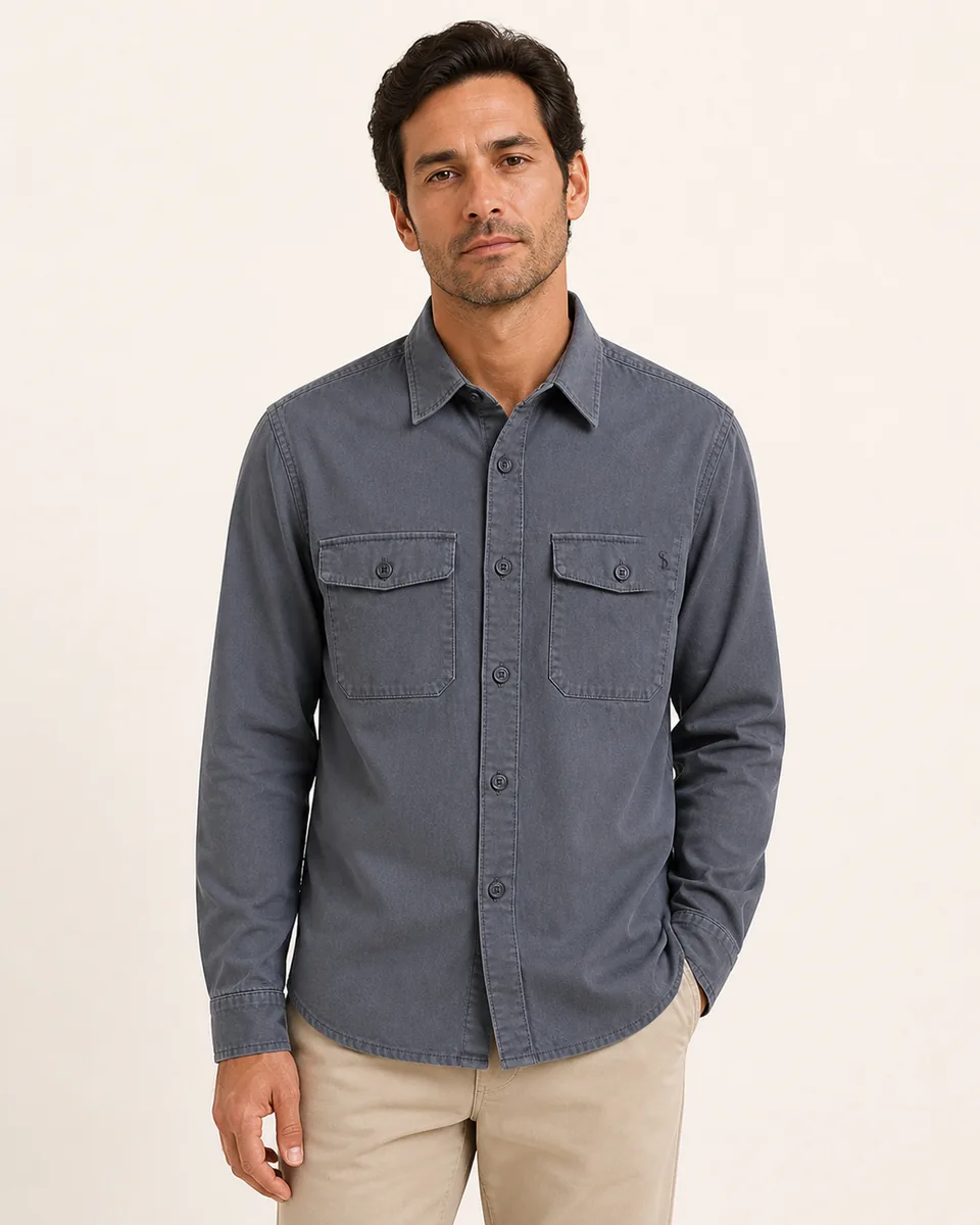 Utility Overshirt, on model studio