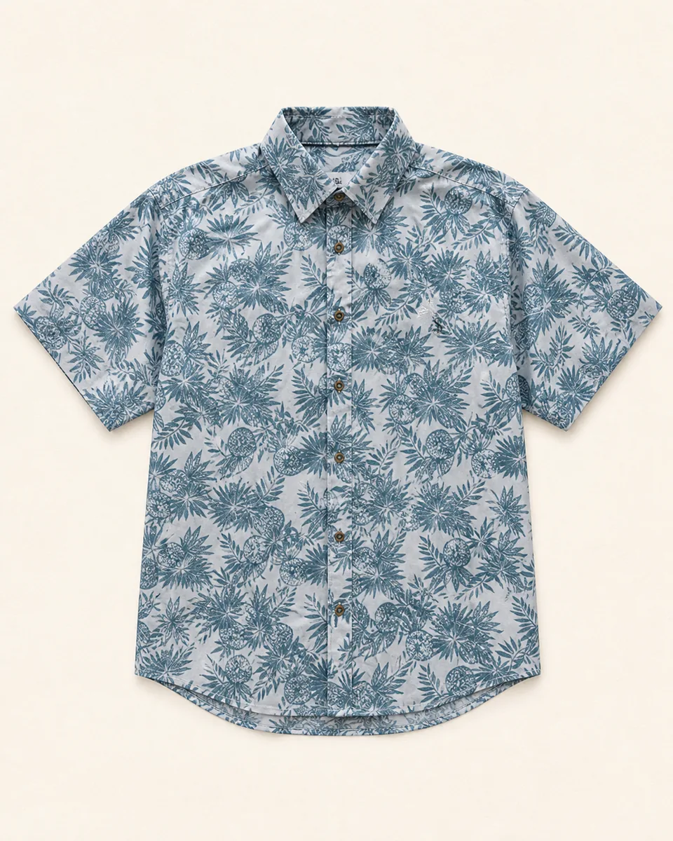 Teal Floral Shirt