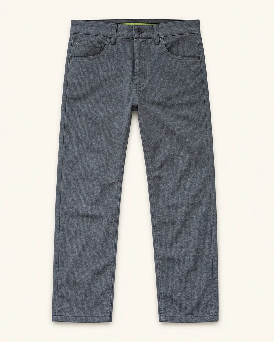Textured Gray Trouser