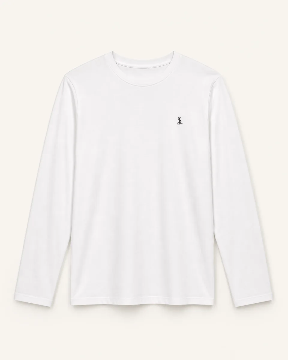 Snow White Long-Sleeve Crewneck Tee