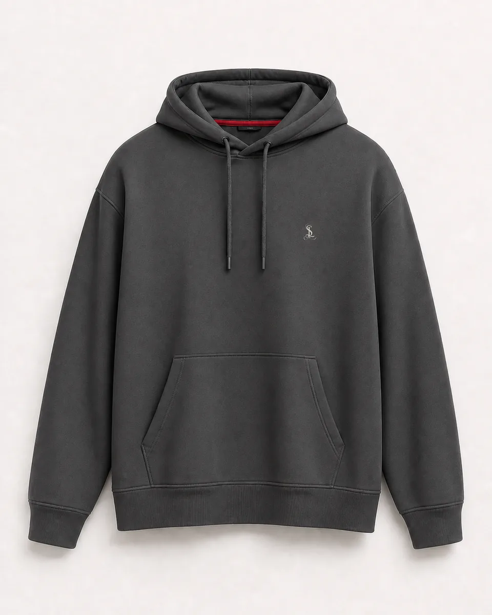 Charcoal-Grey Pullover Hoodie