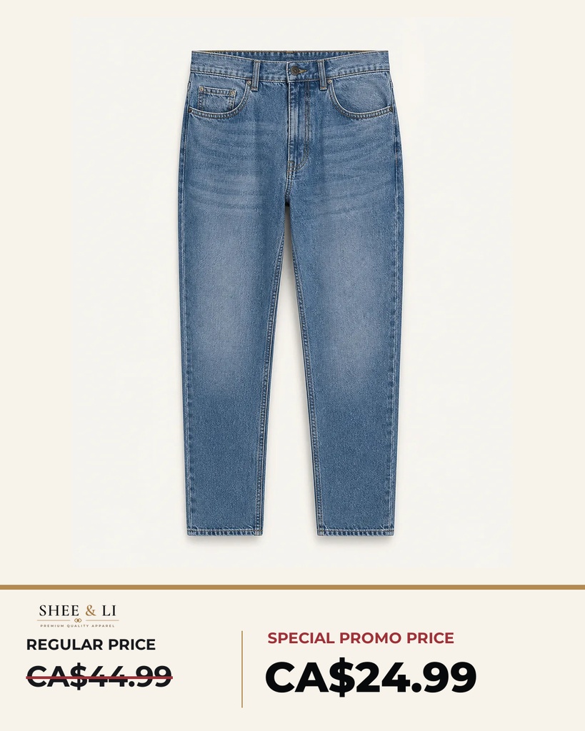 Light-Blue 5 PKT Denim Long Pant