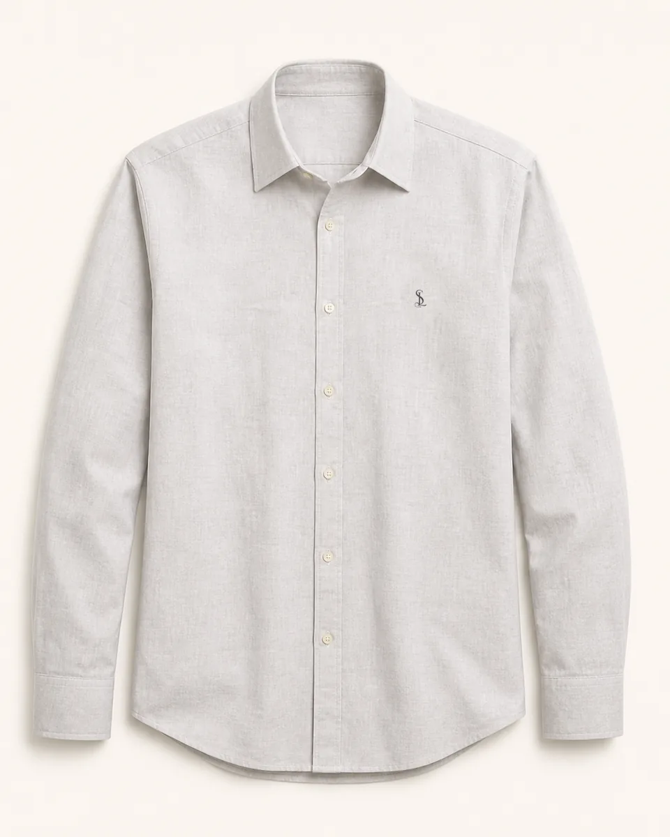 Pale-Gray Button-Down