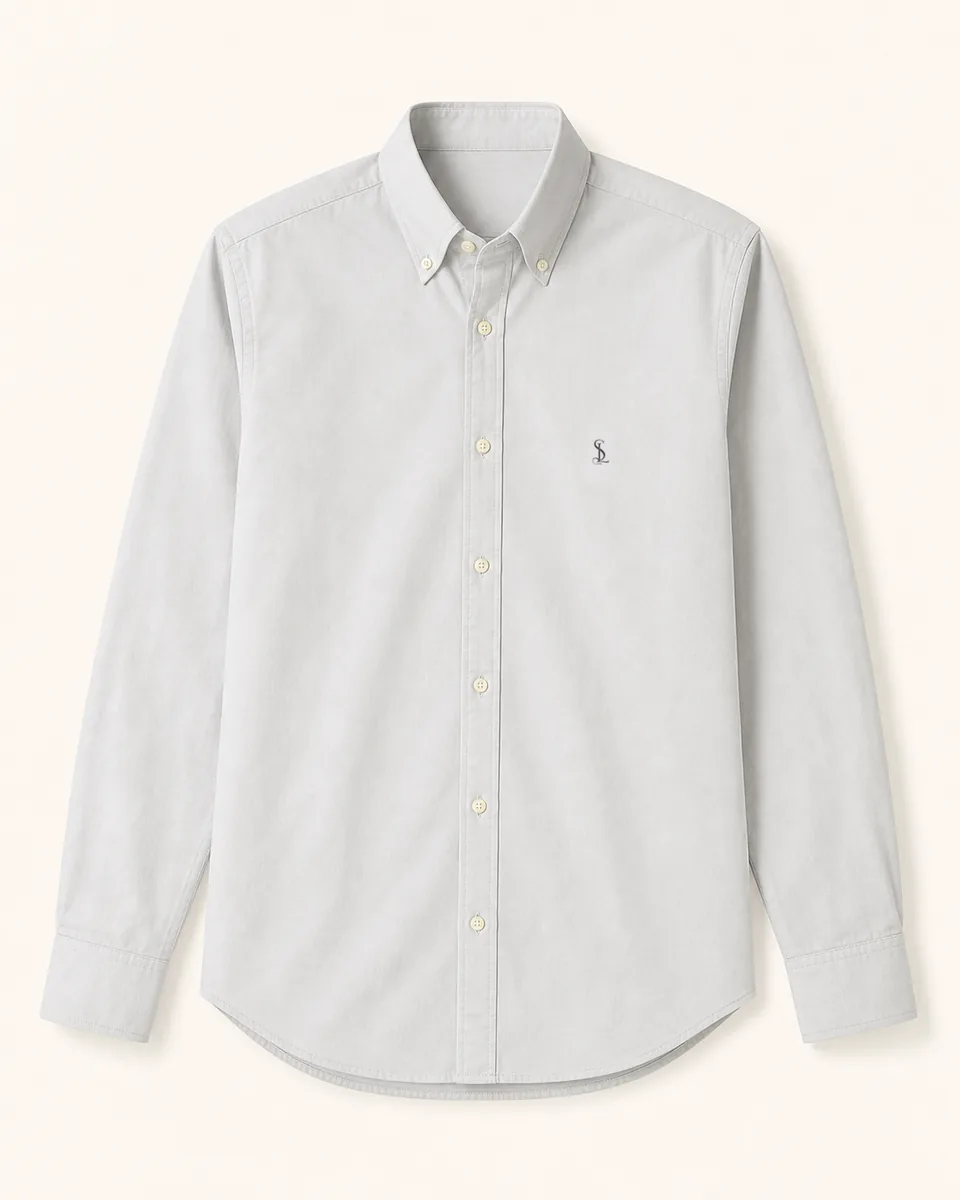 Light-Gray Button-Down